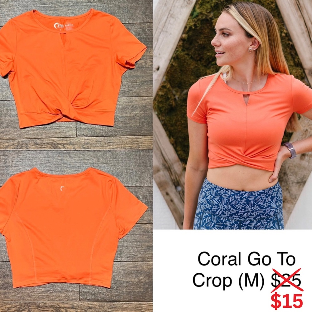 Medium Zyia Active Coral Crop Top
